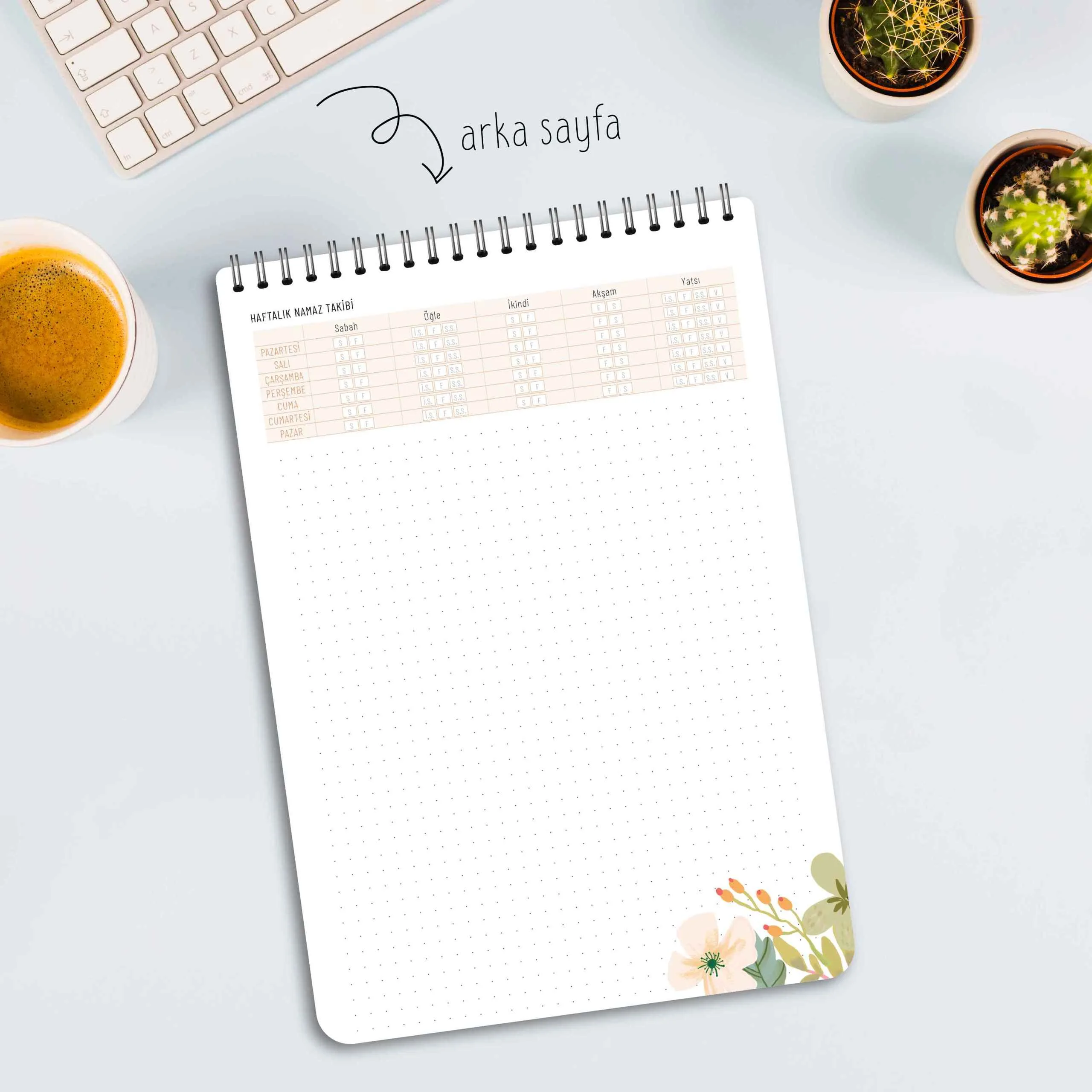 İlviya - Namaz Takipçili - Spiralli Haftalık Planlayıcı - Görsel 3