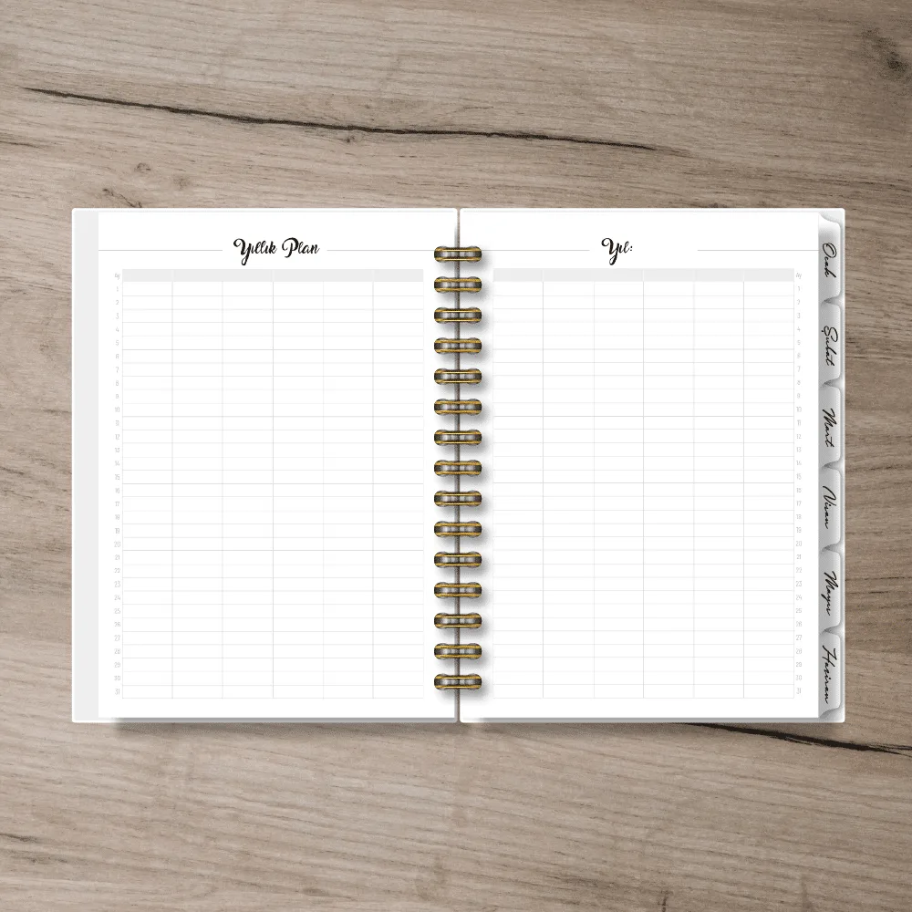 Müzehher Tropikal Çiçekli İslami ve Tarihsiz Yıllık Planlayıcı - Görsel 3