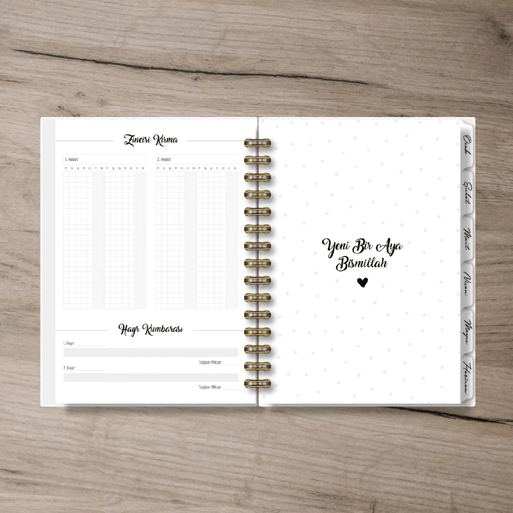 Müzehher Tropikal Çiçekli İslami ve Tarihsiz Yıllık Planlayıcı - Görsel 5