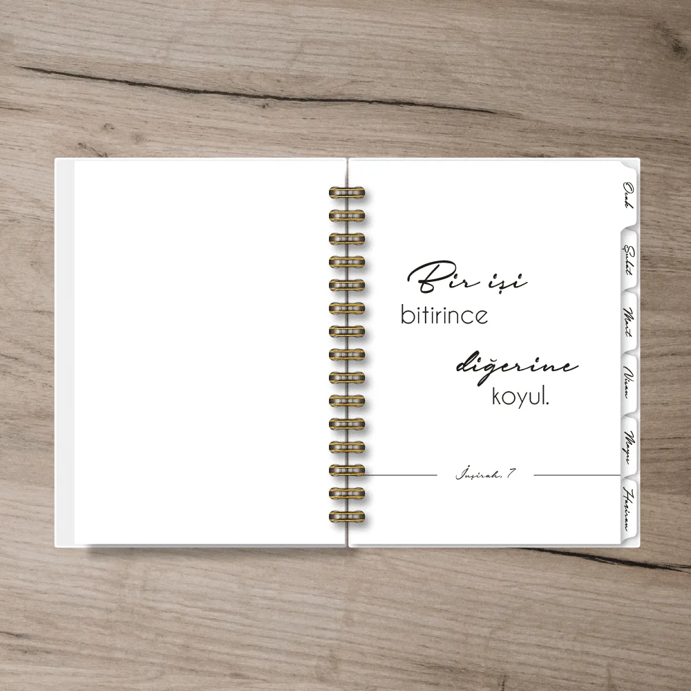 Müzehher Tropikal Çiçekli İslami ve Tarihsiz Yıllık Planlayıcı - Görsel 6