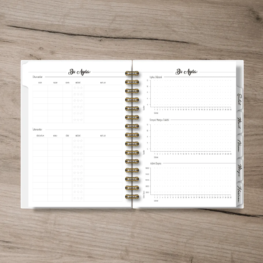 Müzehher Tropikal Çiçekli İslami ve Tarihsiz Yıllık Planlayıcı - Görsel 9