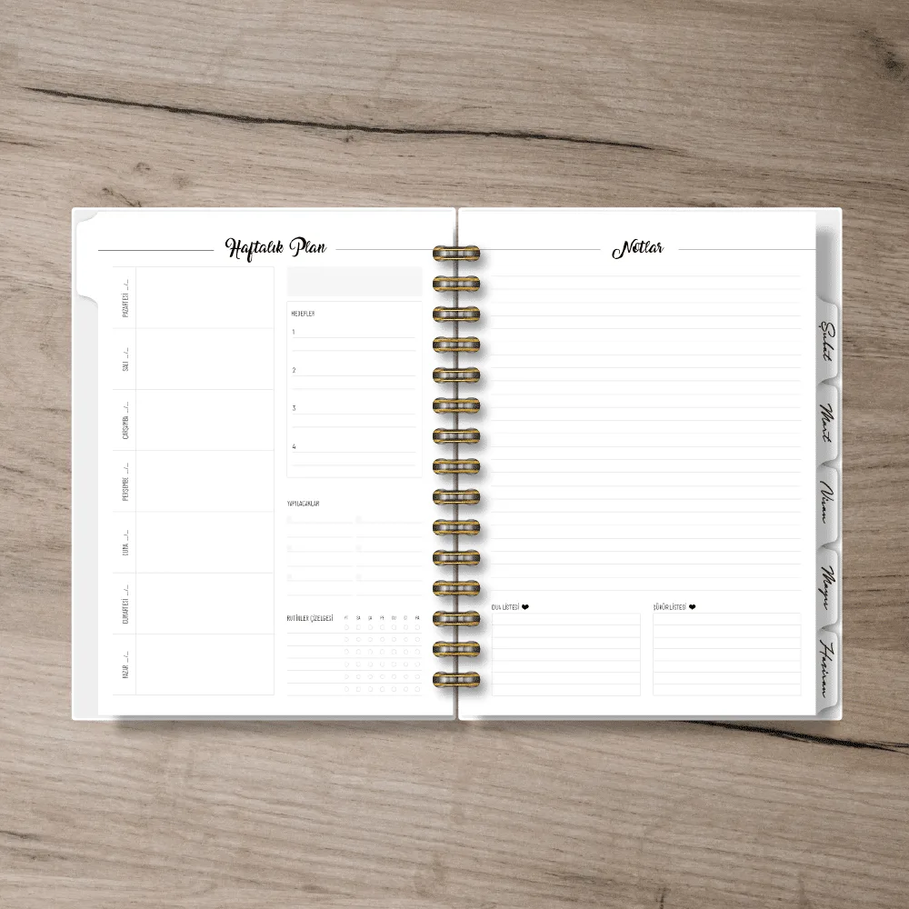 Müzehher Tropikal Çiçekli İslami ve Tarihsiz Yıllık Planlayıcı - Görsel 10