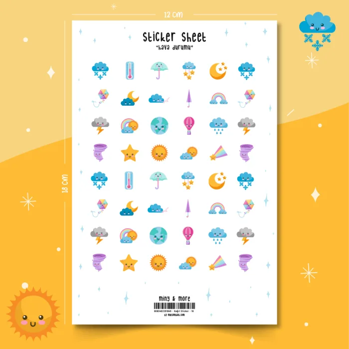 Hava Durumu Sticker Seti #16 - Görsel 1
