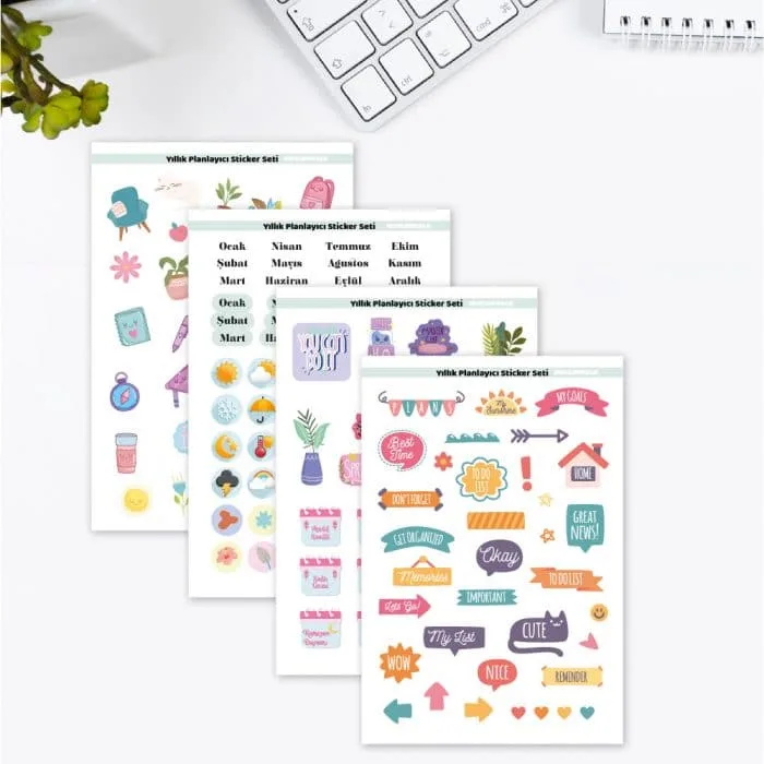 Bade İslami ve Tarihsiz Yıllık Planlayıcı + 4 Yaprak Sticker Hediyeli - Görsel 10