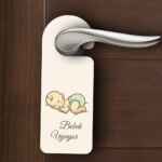 Bebek Uyuyor - Kapı Uyarı Levhası