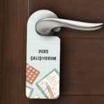 Ders Çalışıyorum - Kapı Uyarı Levhası