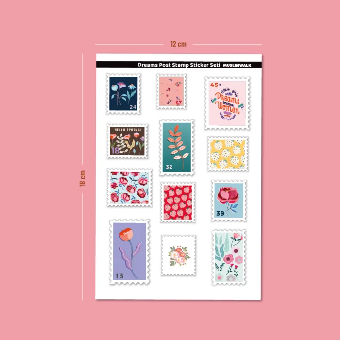Dreams Post Stamp Sticker Seti - Laptop, Tablet, Dolap, Planlayıcı Etiketi #54 - Görsel 2