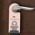 Kitap Okuyorum - Kapı Uyarı Levhası