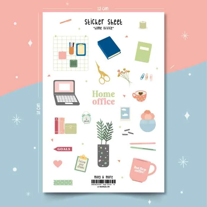 Home Office - Çalışma Ortamı Sticker Seti #70 - Görsel 1