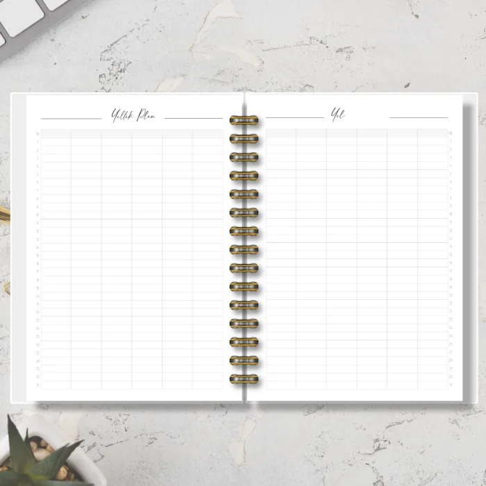 Defain Çiçek Bahçesi Tarihsiz Minimal Yıllık Planlayıcı - Görsel 5