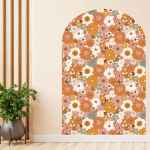 Feliste - Boho Çiçekli - Duvar Stickerı