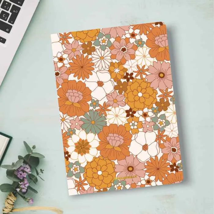 Güsre - Boho Çiçekli - A5 Çizgili Defter #YK327 - Görsel 1