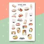 Dosirak - Kore Öğle Yemeği Kutusu Temalı Sticker Seti #115