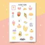 Mia- Kawaii Temalı Sticker Seti #117