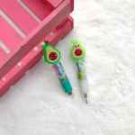 Avokado Figürlü 4 Renkli Minik Tükenmez Kalem v2