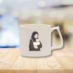 İrma - Kedi Çantalı Kız - Kupa Bardak #K25