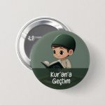 Etka - Kur'ana Geçtim Erkek Rozet - İğneli Rozet v.2