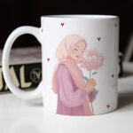 Enise - Pembe Çiçekli Kız - Kupa Bardak