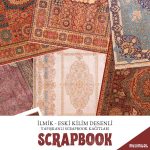 İlmik - Eski Kilim Desenli - Yapışkanlı Scrapbook Kağıtları 10'lu Set #SB110