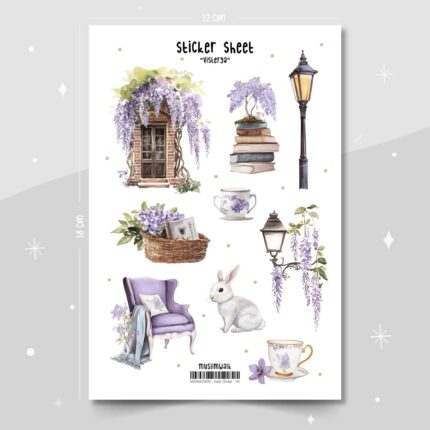 Visterya - Mor Salkım - Sticker Seti #156