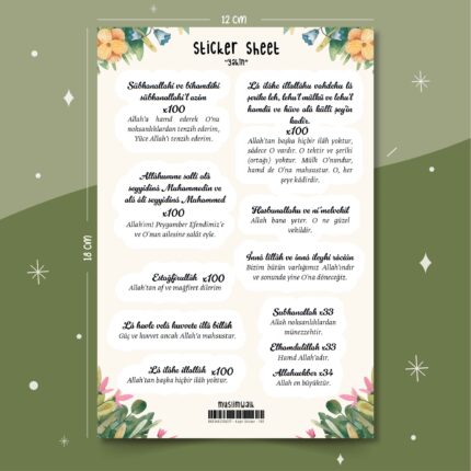 Yakîn - Günlük Zikirler - Sticker Seti #160