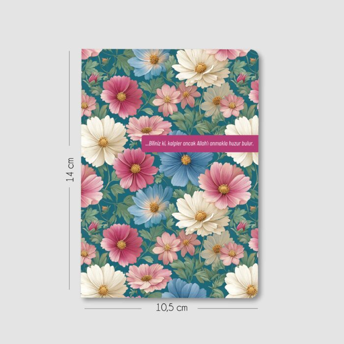 Gülrâ - Çiçek Desenli - 3'lü Mininote Defter - Görsel 2