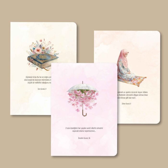 Esmâr - Suluboya - 3'lü Mininote Defter - Görsel 1