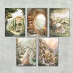 Eryndel - Orta Dünya Temalı - 5'li İslami Çerçevesiz Poster Seti - Görsel 2