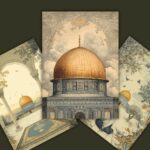 Nuriel - Mescid-i Aksa - 3'lü İslami Çerçevesiz Poster Seti