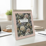 Nour Çiçekli 2026 Miladi & 1447-48 Hicri Planlayıcı Takvim (Büyük Boy)