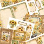 Raha - Ayçiçeği Desenli - Yapışkanlı Scrapbook Kağıtları 10'lu Set #SB113 - Görsel 2