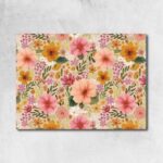 Çise - Renkli Çiçekli 16x22cm Kalın Hediye Zarfı