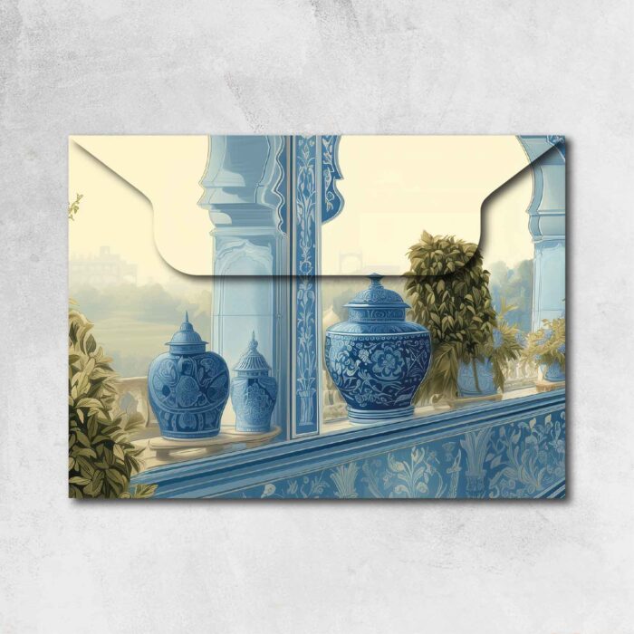 Mavi Vintage 16x22cm Kalın Hediye Zarfı - Görsel 2